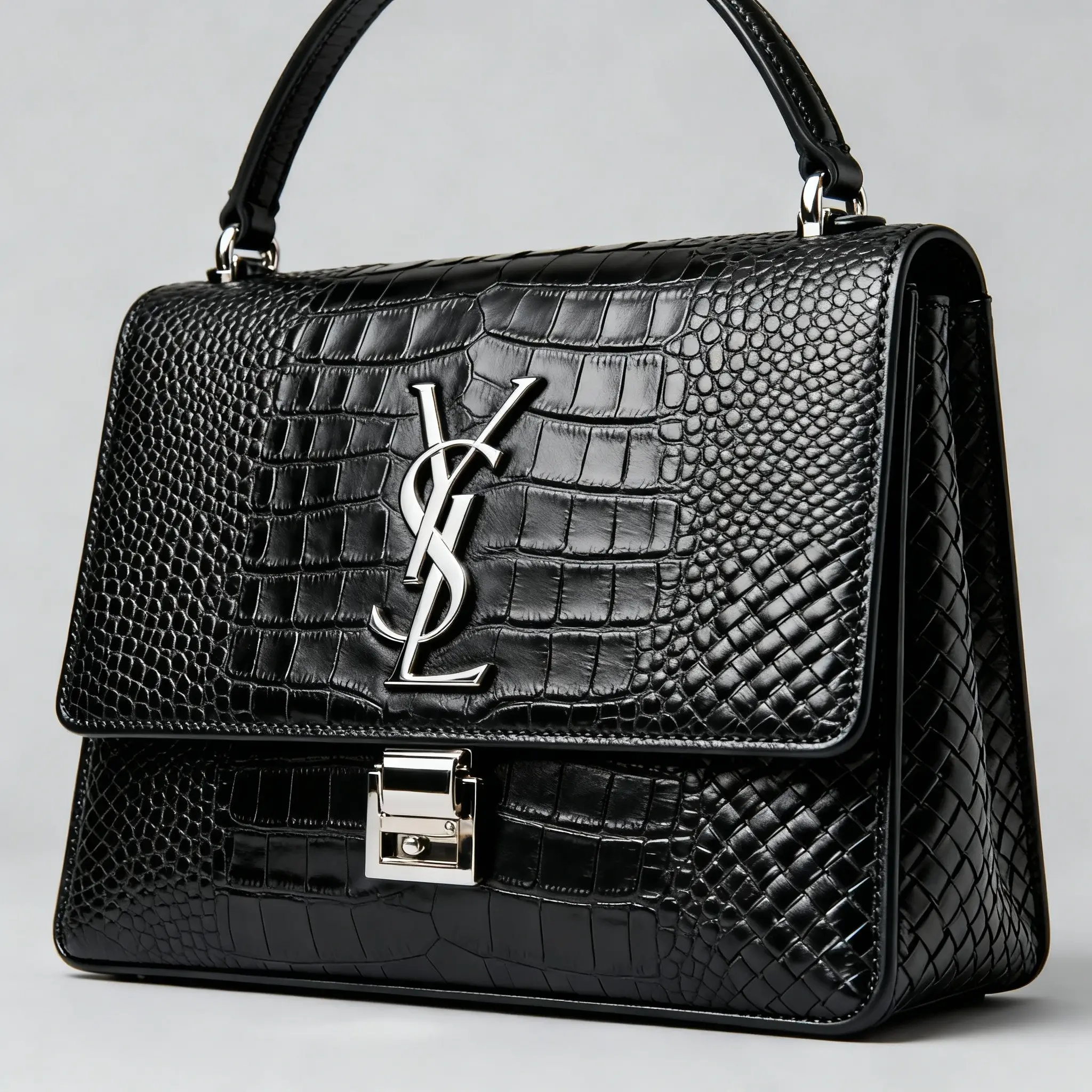 صورة من Seedream 4.0 لحقيبة فاخرة مع تغيير ملمس الجلد مع الحفاظ على التصميم