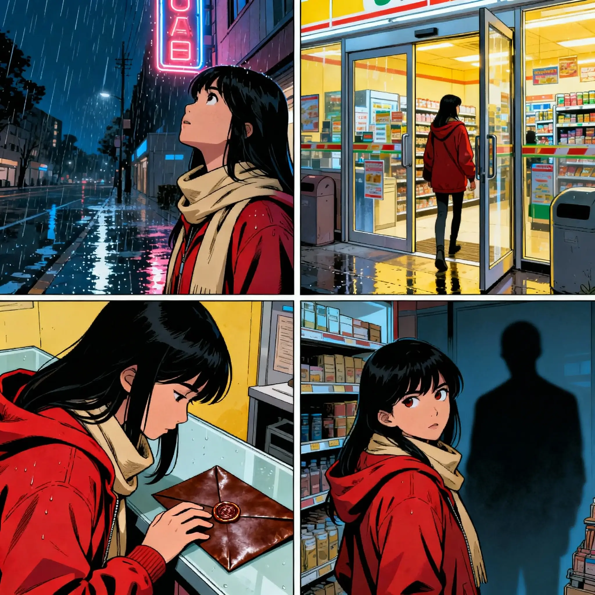 مجموعة صور من Seedream 4.0 تحافظ على الهوية البصرية عبر قصة مصورة من أربع لوحات